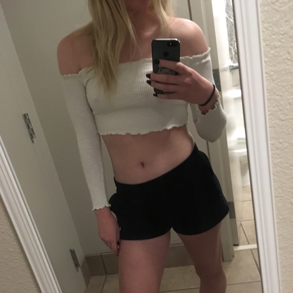 White crop top